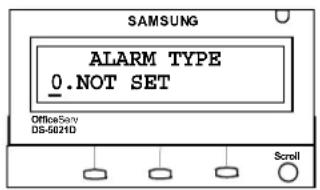 SAMSUNG ALARM TYPE 0.NOT SET OfficeSetv DS-5021D Scroll