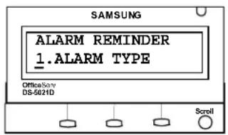 SAMSUNG ALARM REMINDER 1.ALARM TYPE OfficeServ DS-5021D Scroll