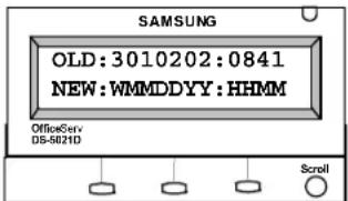 SAMSUNG OLD:3010202:0841 NEW:WMMDYY:HHMM OfficeServ DS-5021D Scroll