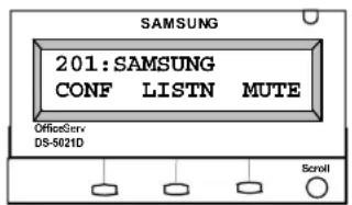 SAMSUNG 201:SAMSUNG CONF LISTN MUTE OfficeServ DS-5021D Scroll