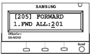 [205] FORWARD 1.FWD ALL:201 OfficeServ DS-5021D Scroll