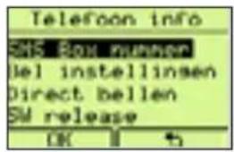Telefoon info SMS Box runner del instellinsen Direct bellen SM release