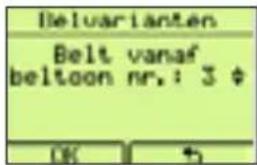 Belvarianten Belt vanaf beltoon nr.: 3 ‡ OK +5