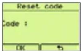 Reset code Code : OK +