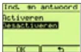 Ind. an antuord Activeren desactiveren OK OK