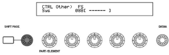 CTRL Other) FS Sys 088[ ---- ] SHIFT PAGE PART/ELEMENT DATAA