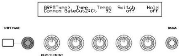 QRPType) Type Tempo Switch Hold Common GateCut2:Cl 92 off off SHIFT PAGE PART/ ELEMENT DATAA