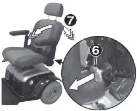 KYMCO Maxi XLS - De hoek van de achterleuning aanpassen - 1