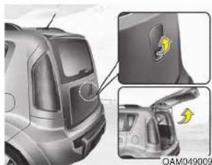 KIA Soul (2008) - WAARSCHUWING - Vergrendeling achterportieren - 1