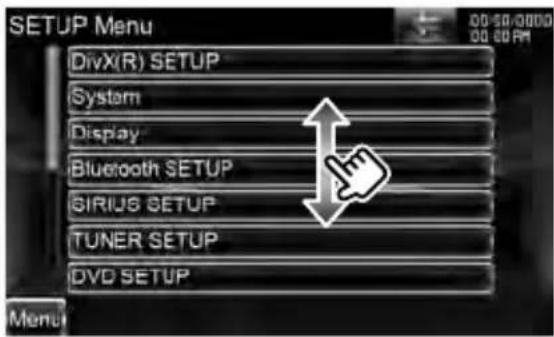 SETUP Menu DivX(R) SETUP System Display Bluetooth SETUP SIRIJS SETUP TUNER SETUP DVD SETUP Menu
