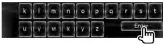 k l m n o p q r s t u v w x y z Enter