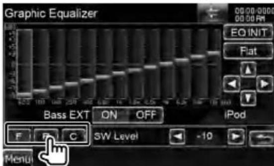 KENWOOD DXN7260BT - Selecteer het aan te passen kanaal (Alleen DNX9-/DDX8-serie) - 1