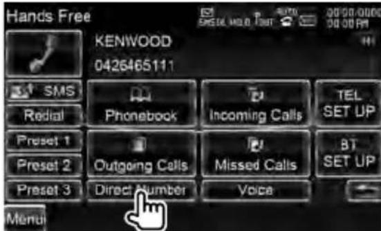 KENWOOD DXN7260BT - Geef het cijferinvoerscherm weer - 1
