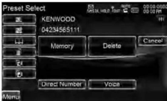 KENWOOD DXN7260BT - Selecteer de zoekbestemming van het te registreren telefoonnummer - 1
