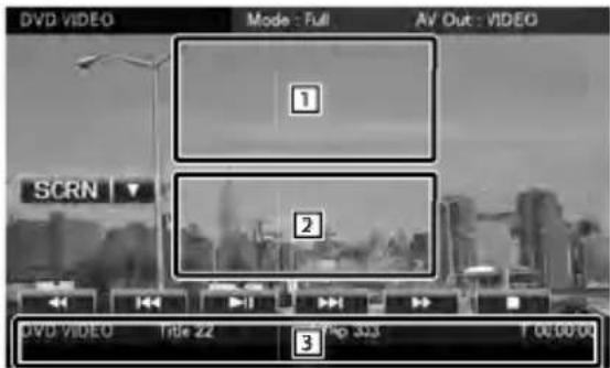 DVD VIDEO Mode: Full AV Out: VIDEO 1 2 SCRN DVD VIDEO Title 22 3 00:00:00
