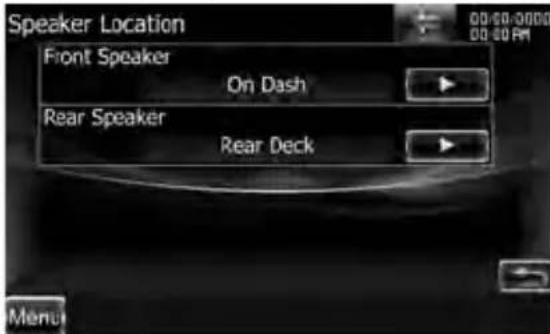KENWOOD DXN9260BT - Stelt de luidsprekerlocaties in - 1