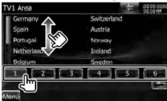 KENWOOD DXN9260BT - Televisie instellen (alleen met KTC-V301E/ KTC-V300E (optioneel accessoire) aangesloten) - 1