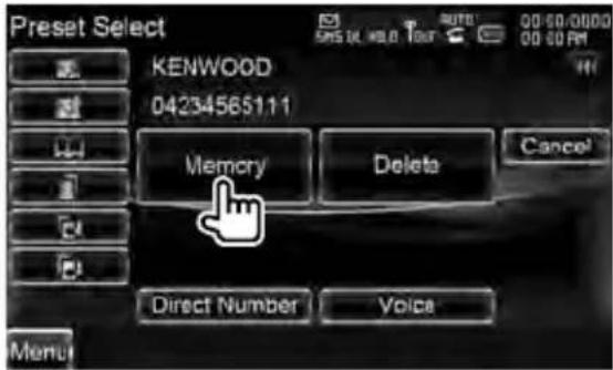 KENWOOD DXN9260BT - Registreer telefoonnummer - 1