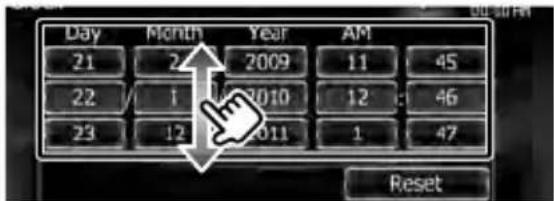 Day Month Year AM 21 2 2009 11 45 22 i 2010 12 : 46 23 12 2011 1 47 Reset