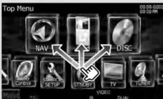 Top Menu NAV DISC Video Control SELECT SETUP STNDBY TV TUNER VIDEO IN DUAL