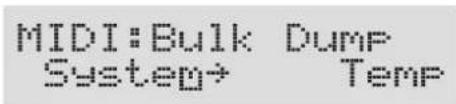 MIDI:Bulk Dump System→ Temp