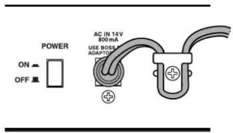 POWER ON OFF AC IN 14V 800mA USE BOSS ADAPTOR