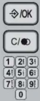 /OK C/∅ 1 2 3 4 5 6 7 8 9 0