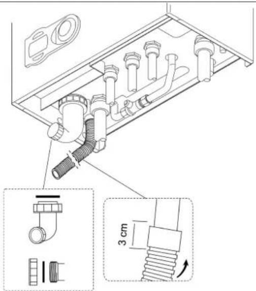 FERROLI MegaDens 4 Pro 326 - Aansluiten condensafvoer - 1