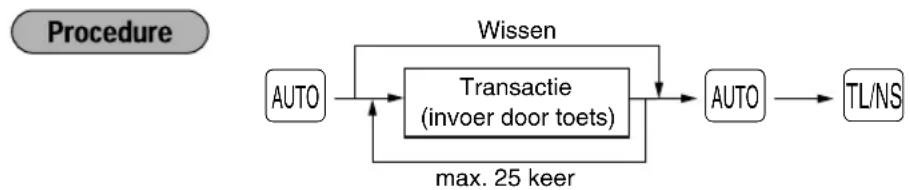 SHARP XE-A213 - ■ Programmeren van de AUTO toets – Toets voor automatisch opeenvolgende handelingen - 1