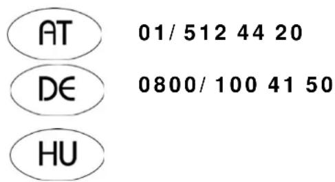 AT 01/5124420 DE 0800/1004150 HU
