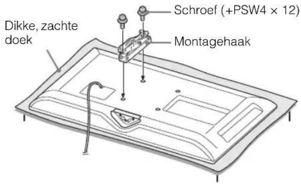 Dikke, zachte doek Schroef (+PSW4 x 12) Montagehaak
