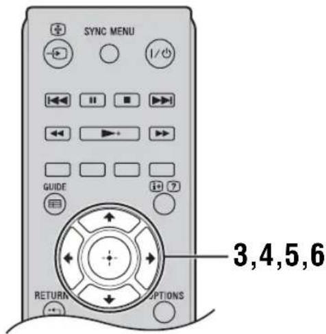 SYNC MENU GUIDE RETURN OPTIONS 3,4,5,6
