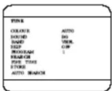 TIME COLOUR AUTO SOUND BIG HAND VIEW. STEP ON PROGRAM 1 SEARCH TIME TIME STORE AUTO SEARCH