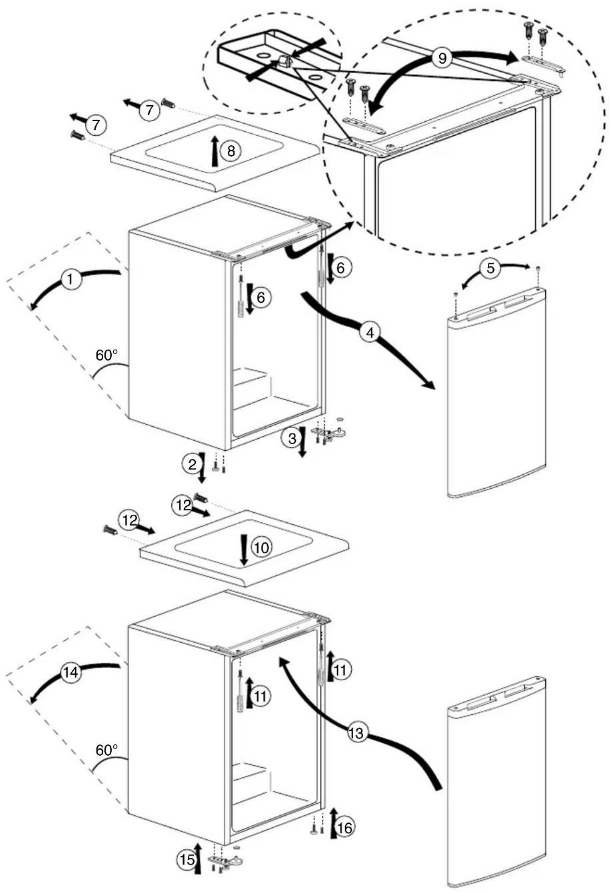 BEKO TSE 1234 - Byte av dörrar - 2