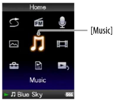 SONY Walkman NWZ-E445 - Opgenomen spraakbestanden afspelen - 2