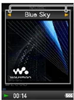 SONY Walkman NWZ-E445 - Scherm met de albumhoes - 1