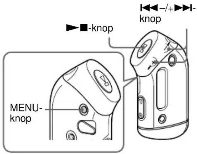 MENU-knop knop -knop -/+- knop