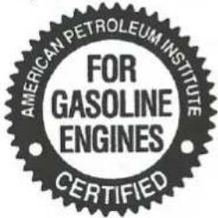 AMERICAN PETROLEUM INSTITUTE FOR GASOLINE ENGINES CERTIFIED