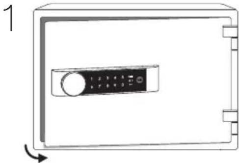 Yale YDM/420/FG3 - De batterijen plaatsen - 1