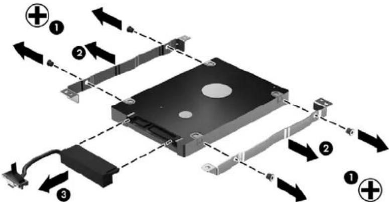 COMPAQ CQ58-303SD - Een vaste schijf vervangen - 4