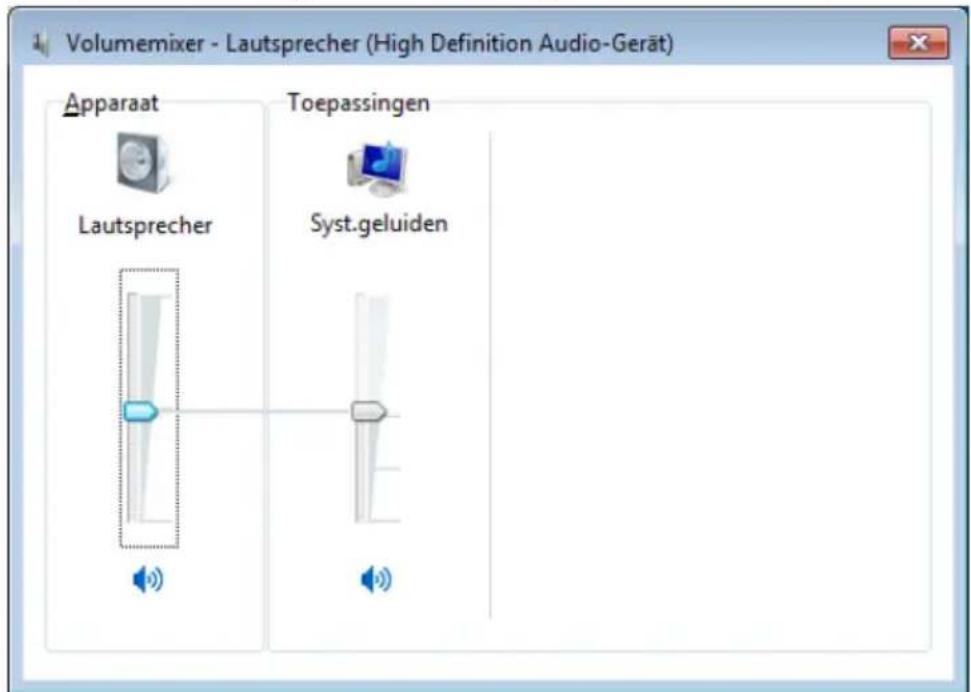 Volumemixer - Lautsprecher (High Definition Audio-Gerät) Apparaat Lautsprecher Toepassingen Syst.geluiden