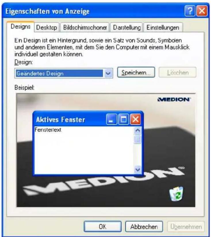 MEDION Akoya E2005 - Persoonlijke instellingen voor vormgeving en geluiden - 1