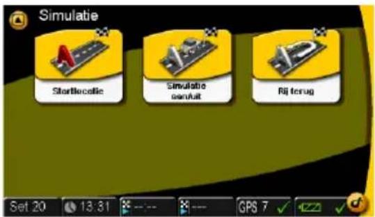 Simulatie Starbocatie Simulatie genuit Rij terug Set 20 13:31 GPS 7 422