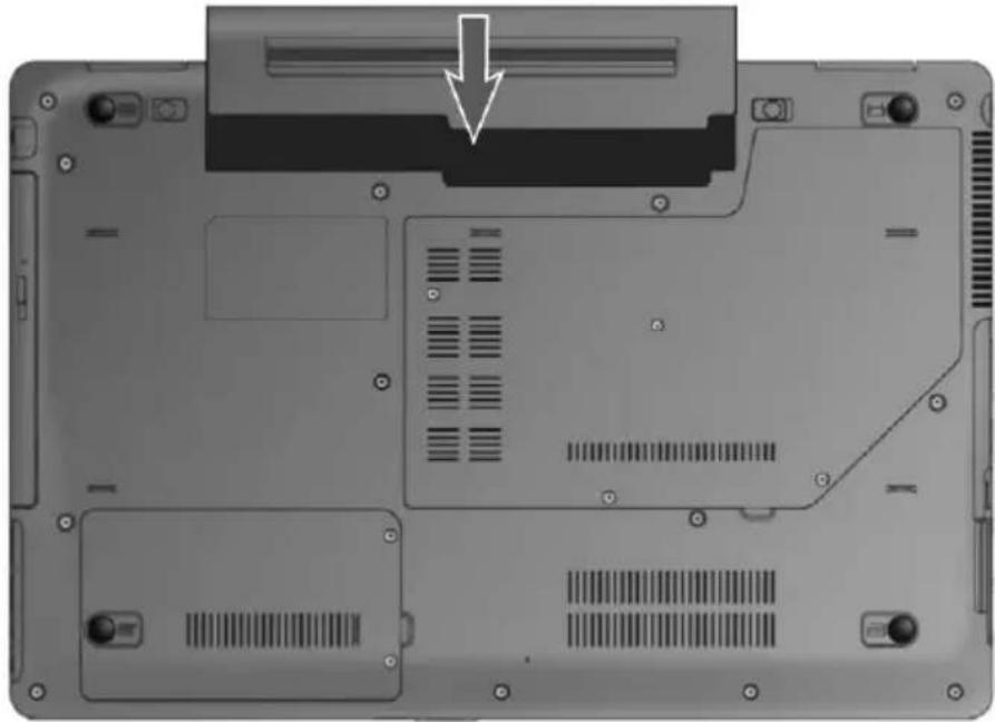 MEDION Akoya E6215-MD 97466 - Plaatsen van de accu - 1