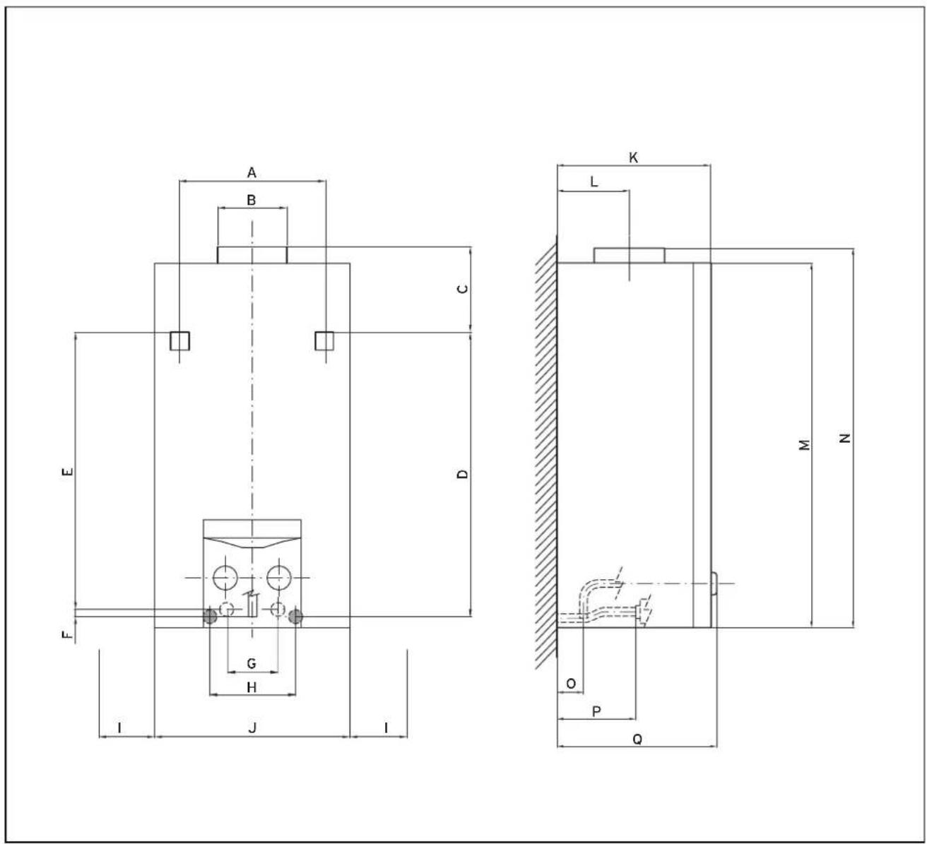 VAILLANT MAG 11 XI - Afmetingen - 1