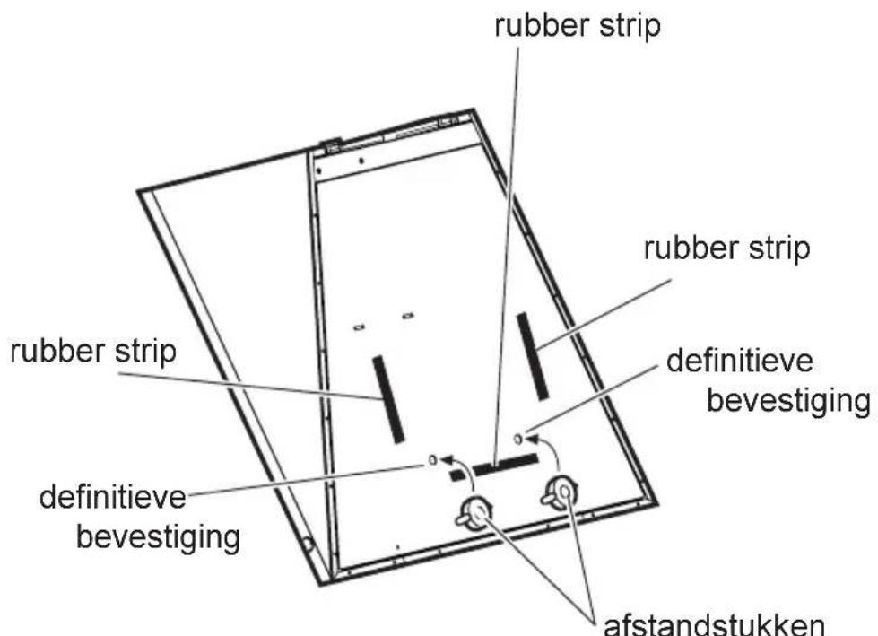 rubber strip rubber strip definitieve bevestiging definitieve bevestiging afstandstukken