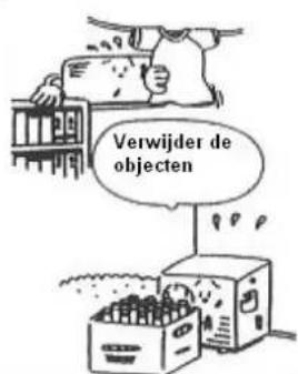 Verwijder de objecten