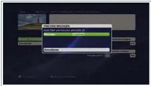 PINCODE WIZIGEN Voer hier uw nieuwe pincode in: Pincode: Annuleren