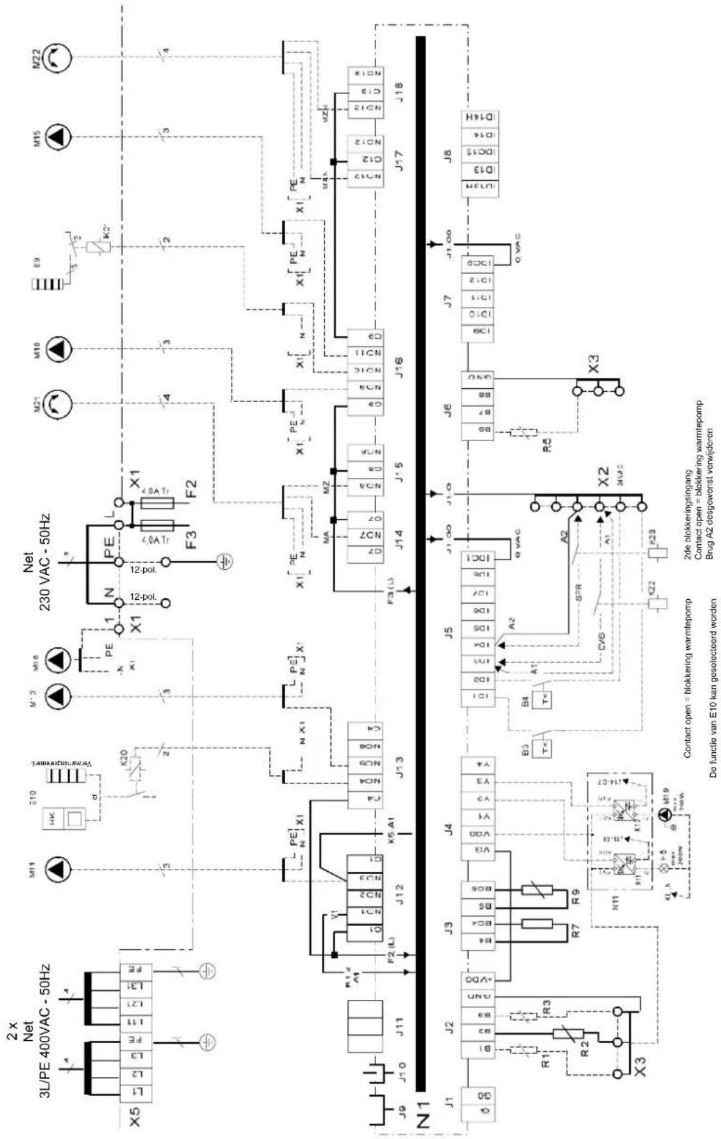 DIMPLEX WI 18 TE - Klemmenaansluitschema WI 27TE - 1