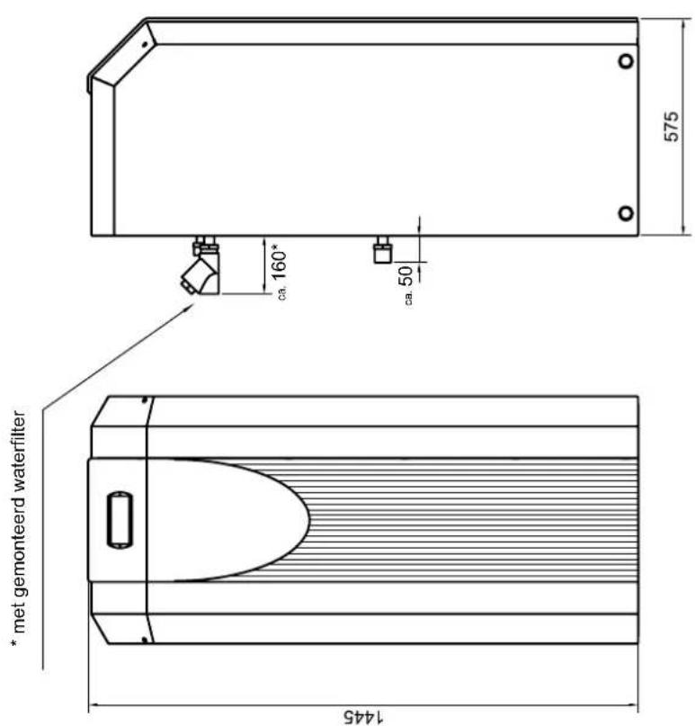 * met gemonteerd waterfilter 1445 ca. 160* ca. 50 575